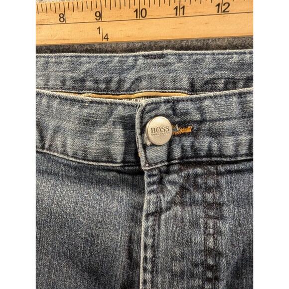 Hugo Boss Jeans Men's 40x32 Straight Leg Mid-Rise Stretch Cotton Denim Blue - Picture 9 of 12